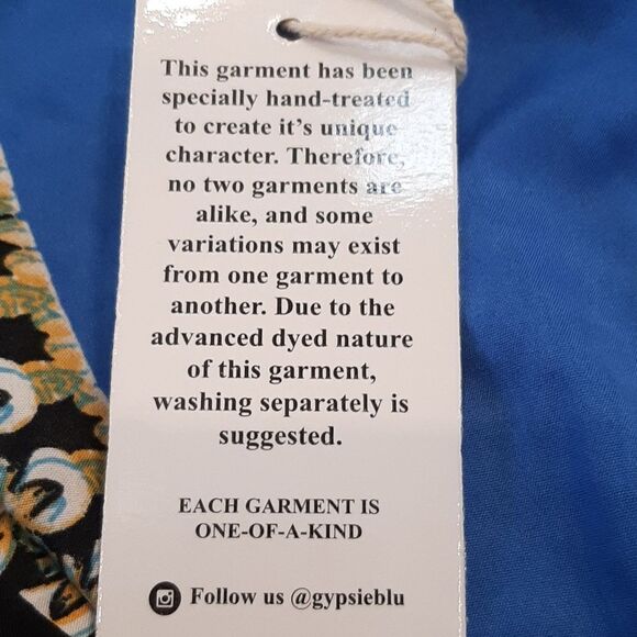 Gypsie Blu "Live to be Free" Caftan Blouse - Picture 11 of 11